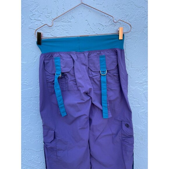 Zumba Womens Craveworthy Fitness Relaxed Cargo Pants Purple Sz M - Picture 13 of 16